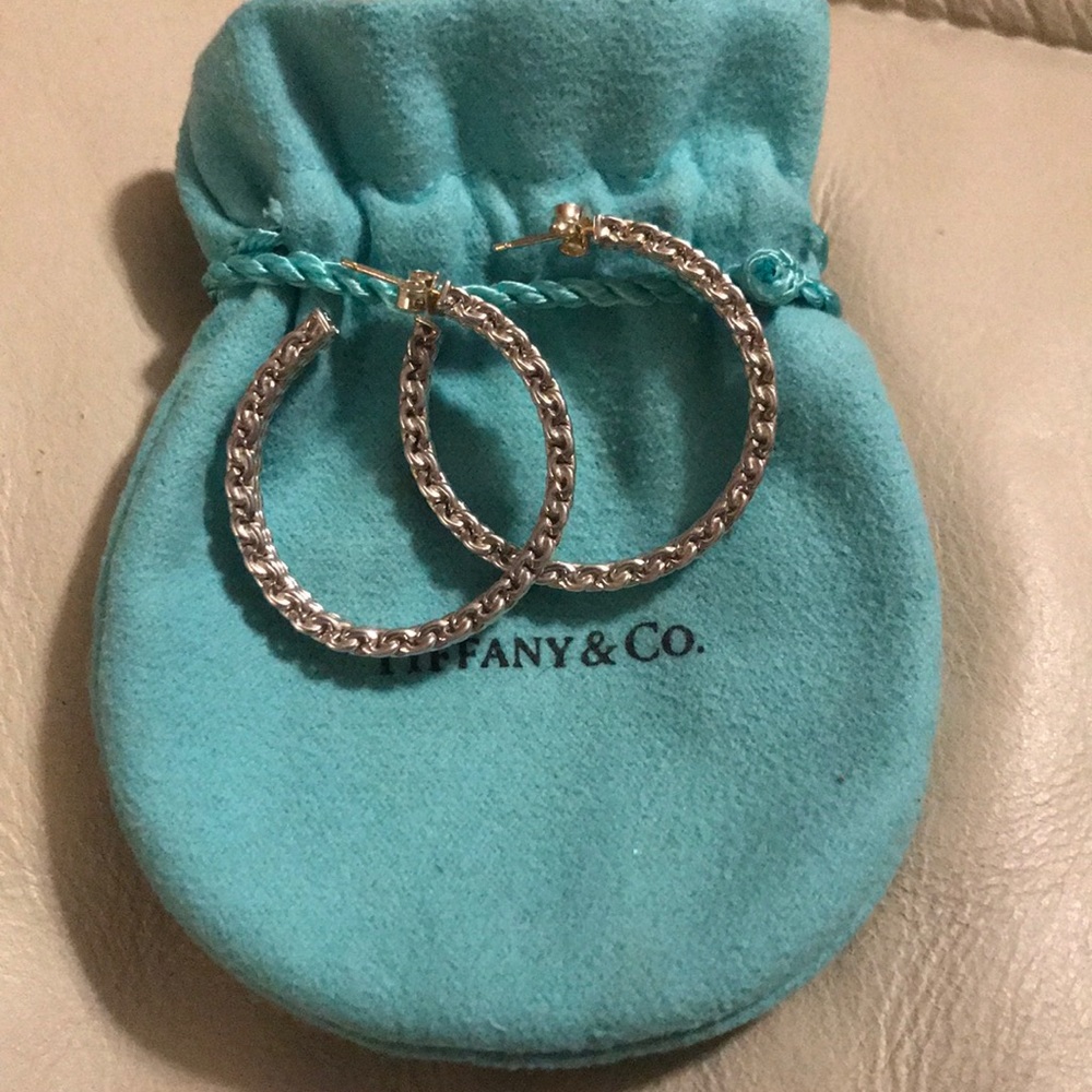 NWOT Tiffany and Co Large Mesh Earrings